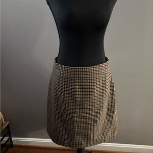 J Crew Classic Houndstooth Skirt New With tags